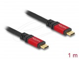 DeLock USB 2.0 Cable USB Type-C™ male to male 1m Red Metal 80050