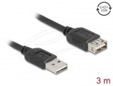 DeLock USB 2.0 extension cable USB Type-A male to USB Type-A female 3m Black 81514