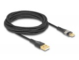 Delock USB 2.0 kábel A-típusú apa - USB Type-C apa gyors töltővel 60 W áttetsző 3 m (80762)