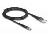 Delock USB 2.0 kábel A-típusú USB apa - USB Type-C apa meghosszabbított hajlítás védelemmel 2 m