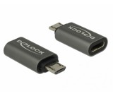 Delock USB 2.0 Micro-B male to USB 2.0 Type C fm