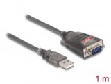 Delock USB 2.0 Type-A - 1 x Serial RS-232 D-Sub 9 pin apa adapter 1m (61400)