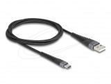 DeLock USB 2.0 USB Type-A male to USB Type-C male cable 1m Black 81121