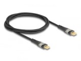 Delock USB 2.0 USB Type-C adat és töltő kábel 1m fekete (80763)