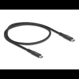 Delock USB 20 Gbps kábel USB Type-C apa - apa PD 3.0 100 W E-Marker 0,5 m fekete fém (80023) (80023)