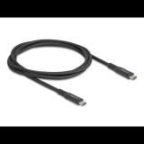 Delock USB 20 Gbps kábel USB Type-C apa - apa PD 3.0 100 W E-Marker 1 m fekete fém (80024) (80024)