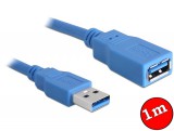 DeLock USB 3.0-A hosszabbító kábel male-female 1m Blue 82538