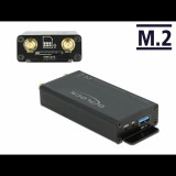 Delock USB 3.0 átalakító B modulú M.2 kulcshoz SIM csatlakozó felülettel és záró lappal (63172) (63172)