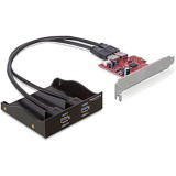 Delock USB 3.0 Front Panel 2-Port incl. PCI Express Card (61775)