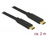 DeLock USB 3.1 Gen 1 (5 Gbps) cable Type-C to Type-C 2m 5A E-Marker 85527