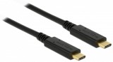 Delock USB 3.1 Gen 1 (5 Gbps) kábel Type-C a Type-C 2 m 3 A E-Marker