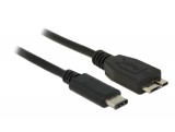 Delock USB 3.1 Gen 2 USB C apa - USB-B micro 3.0 apa, kábel, 0.5m (83676)