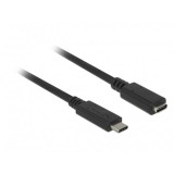 Delock USB 3.1 Gen1 Type-C hosszabbító kábel apa/anya 0,5m fekete (85532) (DE85532) - USB hosszabbító