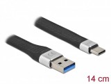 Delock USB 3.2 Gen 1 FPC lapos csík kábel USB A-típusú - USB Type-C 14 cm PD 3 A