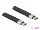 Delock USB 3.2 Gen 2 FPC lapos csík kábel USB Type-C - USB Type-C 13 cm PD 5 A E-Marker