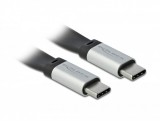 Delock USB 3.2 Gen 2 FPC lapos kábel USB Type-C - USB Type-C 22 cm PD 3 A E-Marker (85926)