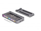 Delock USB 40 Gbps ház for 1 db. M.2 NVMe SSD játék stílusban LED fénnyel és ventilátorral szerszám nélkül rögzíthető (42025)