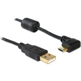 Delock USB-A apa > USB micro-B apa kábel, 90°-ban forgatott bal/jobb