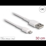 Delock USB-A - Lightning töltőkábel 30cm (87866) (del87866)
