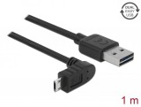 DeLock USB-A to microUSB male/male cable 1m Black  83848