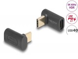 DeLock USB Adapter 40 Gbps USB Type-C PD 3.1 240 W male to female angled 8K 60Hz Black 60246