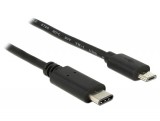 Delock USB C 3.1 apa - USB-B micro 2.0 apa, kábel, 0.5m (83333)