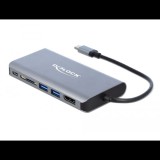 DeLock USB-C dokkoló állomás 4K HDMI DP USB3.2 SD LAN PD 3.0 (87683) (d87683)