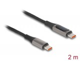 DeLock USB-C to USB-C male/male cable 2m Black  86809