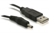 DeLOCK USB cable Power-Kabel,3,1mm Hohlst. USB kábel 1,5 M USB A Fekete