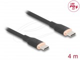 DeLock USB cable USB-C to USB-C 4m Black 81240