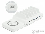 Delock USB és vezeték nélküli töltő 2 db. USB Type-C PD és 3 db. A-típusú USB 110 W-tal