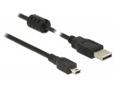 Delock USB mini kábel 5m zajszűrős (84916)