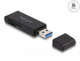 DeLock USB SD/MicroSD kártyaolvasó fekete (91002)