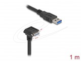 DeLock USB Type-A male straight to USB Micro-B male 90° angled cable 1m Black 81030