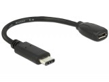 DeLock USB Type-C 2.0 apa - USB 2.0 micro-B anya Black 15cm 65578