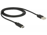 DeLock USB Type-C 2.0 - USB2.0 A cable 1m Black 83600