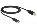 DeLock USB Type-C 2.0 - USB2.0 B Black 1m 83601