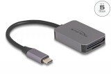 DeLock USB Type-C Card Reader in aluminium enclosure for SD or Micro SD memory cards 91009