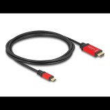 Delock USB Type-C - HDMI kábel (DP Alt Mode) 8K 60 Hz-hez HDR 2m piros (80096) (DE80096)