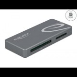 Delock USB Type-C kártyaolvasó CFast és SD memóriakártyákhoz + USB Hub A-típusú és USB Type-C porttal (91754) (delock91754)
