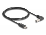 Delock USB Type-C tápkábel - DC 5,5 x 2,1 mm méretű apa hajlított 1,5 m (85398)