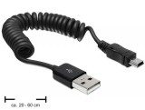 DeLock USB2.0-A apa > USB mini apa spirál kábel 83164