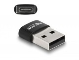DeLock USB2.0 Adapter USB Type-A male to USB Type-C female Black 60002