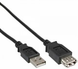 Delock USB2.0 hosszabító kábel A-tip. dugó  A-tip aljzat csatlakozókkal, 0.5m 83401