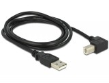 Delock USB2.0 kábel USB A dugó - USB B 90 dugó csatlakozókkal, 1m (83519)