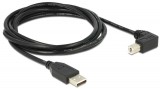 Delock USB2.0 kábel USB A dugó - USB B 90°dugó csatlakozókkal, 2m