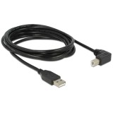 Delock USB2.0 kábel USB A dugó - USB B 90°dugó csatlakozókkal, 3m