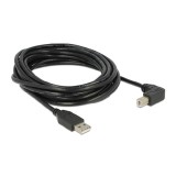 Delock USB2.0 kábel USB A dugó - USB B 90 dugó csatlakozókkal, 5m