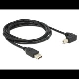 DeLock USB2.0 M - USB-B M (90°) Adapterkábel 2m - Fekete (83528)