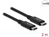 DeLock USB4 20 Gbps Cable 2m Black 86980